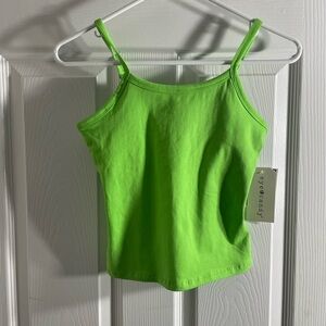 Eye Candy Green Fitted Crop Camisole. Size small. New with tags never worn